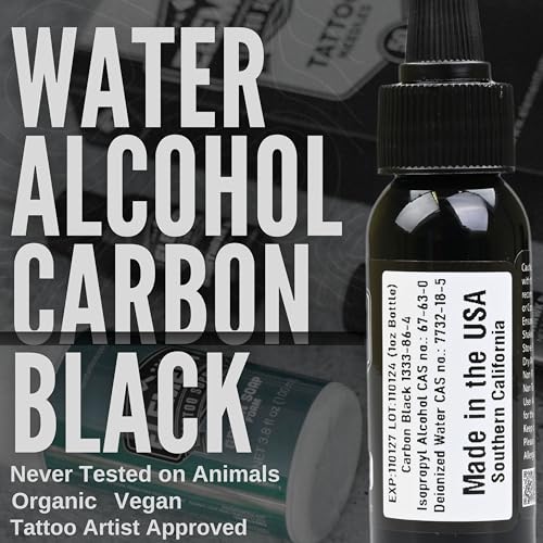 Element Tattoo Supply Nighthawk Black Tattoo Ink 1oz | Professional Ultra Dark High Pigment Lining Packing Shading Bold Lines Deep Healed Results Made in USA