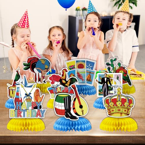 9-Piece Mexican Honeycomb Card Set for Birthday Centerpieces