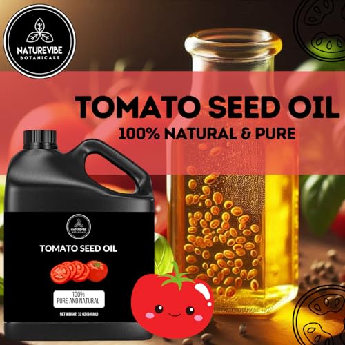 Naturevibe Botanicals 100% Pure Cold-Pressed Tomato Seed Oil, 32 Ounces
