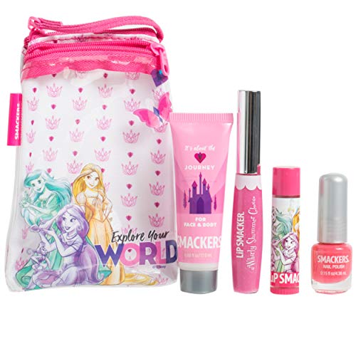 Lip Smacker Disney Princess Glam Makeup Set - Lip Balm, Gloss, Nail Polish & Lotion