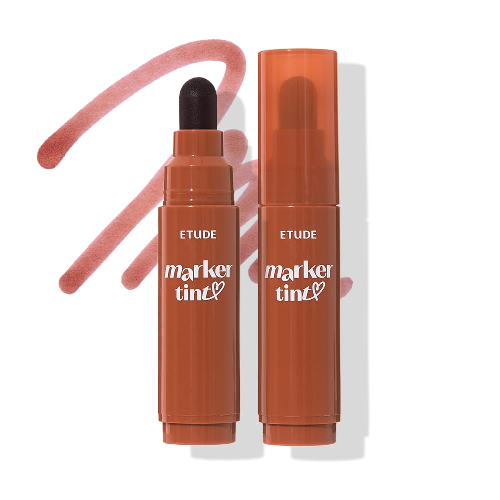 Dear Darling Marker Tint - Hydrating Long Lasting Lip Stain #5 Pink Tangerine (5g) | High Pigment Kbeauty Lip Tint