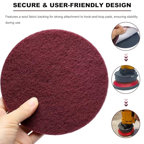 6-Inch Multipurpose Scouring Pads - 10 Pack, Multi-Grit for Cleaning