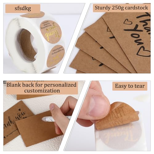 600PCS Thank You Stickers & Business Cards Kit for Small Businesses
