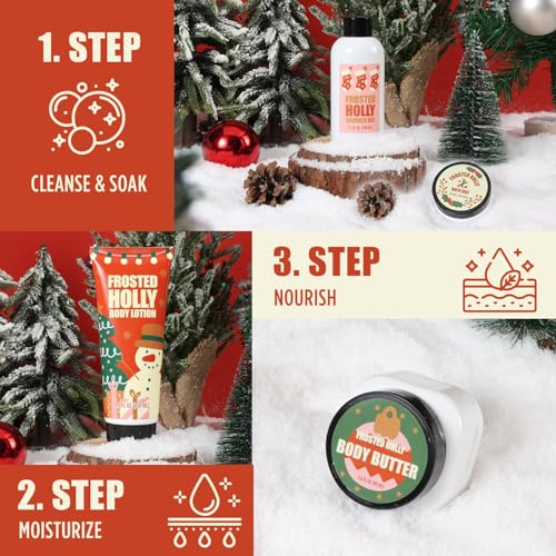 5 PCS Christmas Bath Gift Set for Women - Luxury Relaxation Kit