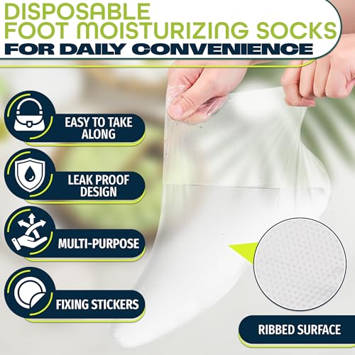 KETAR Disposable Plastic Foot Covers for Moisturizing & Paraffin Wax - 200 Pcs