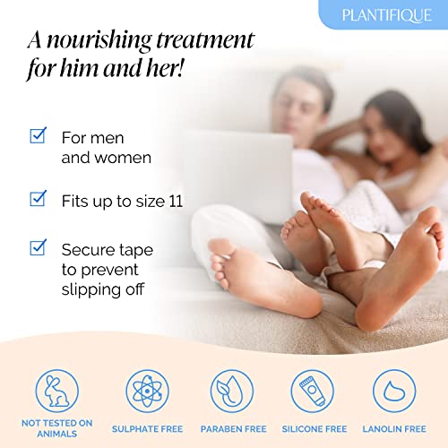 PLANTIFIQUE Hydrating Foot Mask Socks - Moisturizing Treatment for Dry Feet