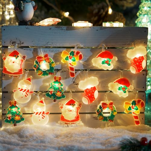 20 LED Christmas String Lights with 8 Modes - Battery Operated Fairy Lights