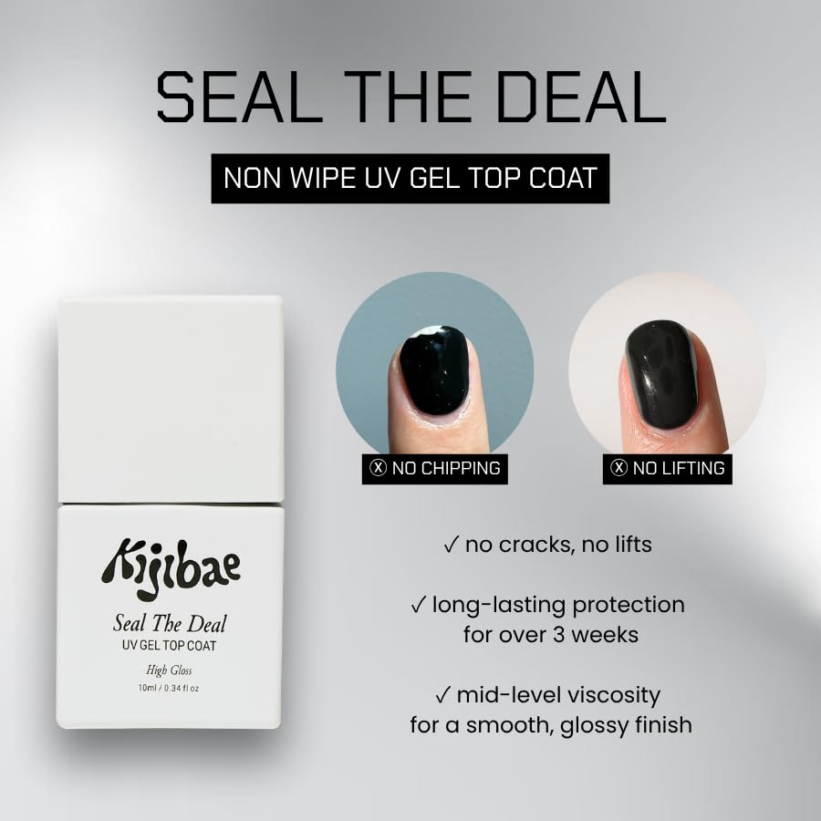 UV Gel Top Coat - High Gloss Nail Protection for Long-Lasting Shine | 10ml / 0.34 fl oz