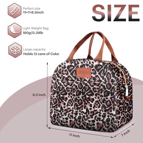Insulated Lunch Bag for Adults - Leakproof Cooler Tote (Black Panther)