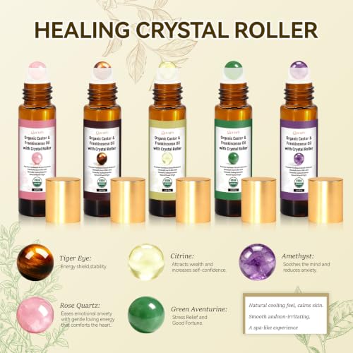 Cocurb Organic Castor & Frankincense Eye Serum with Quartz Roller (5 Pack)