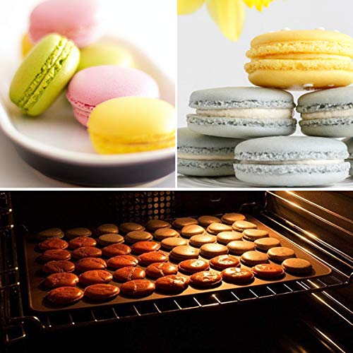 Non-Stick Silicone Macaron Baking Mats - 2 Pack, 48 Capacity