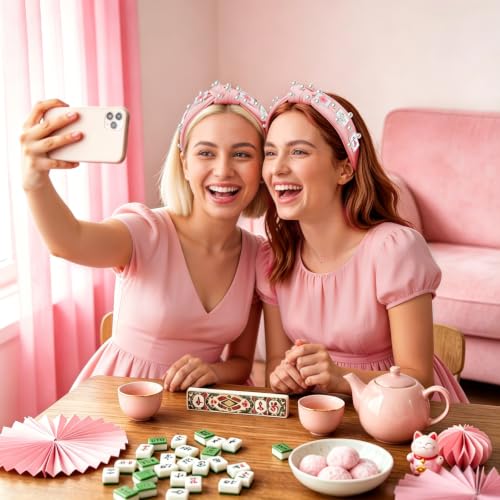Mahjong Tile Pattern Headband for Women - Trendy Hair Accessory Gift