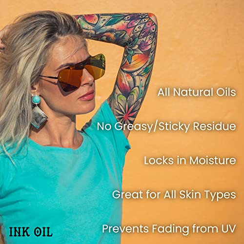 Organic Tattoo Aftercare Oil for Healing & Vibrant Colors - Natural Essential Oil Blend