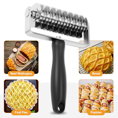 Ecavria Premium Stainless Steel Pastry Lattice Roller Cutter