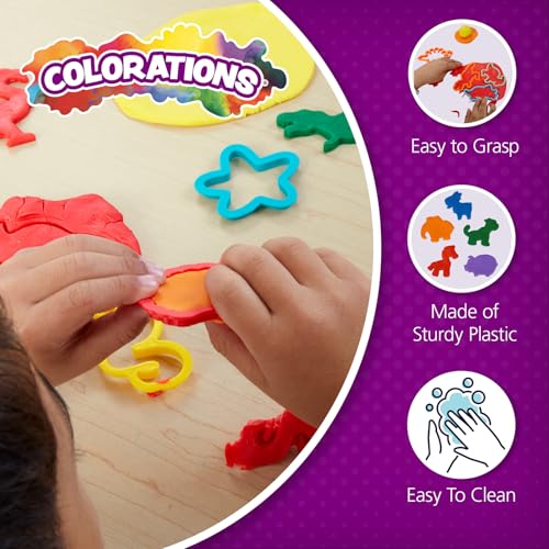 Colorations Geo Shapes Dough Cutter Set - 9 Pieces with Roller