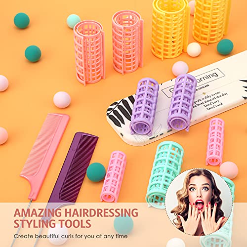 WILLBOND 36-Piece Self Grip Hair Roller Set with Combs