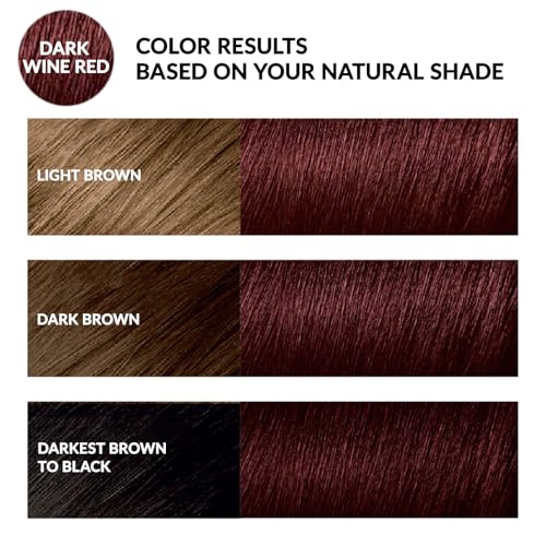 Instant Dark Wine Red Hair Dye Shampoo for Gray Hair - 16.9 FL OZ