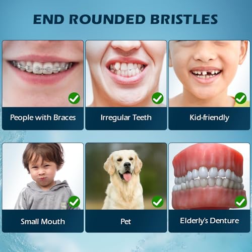 Fregum Orthodontic Toothbrush Heads for Philips Sonicare - Soft End Tuft Replacement, 5 Pack