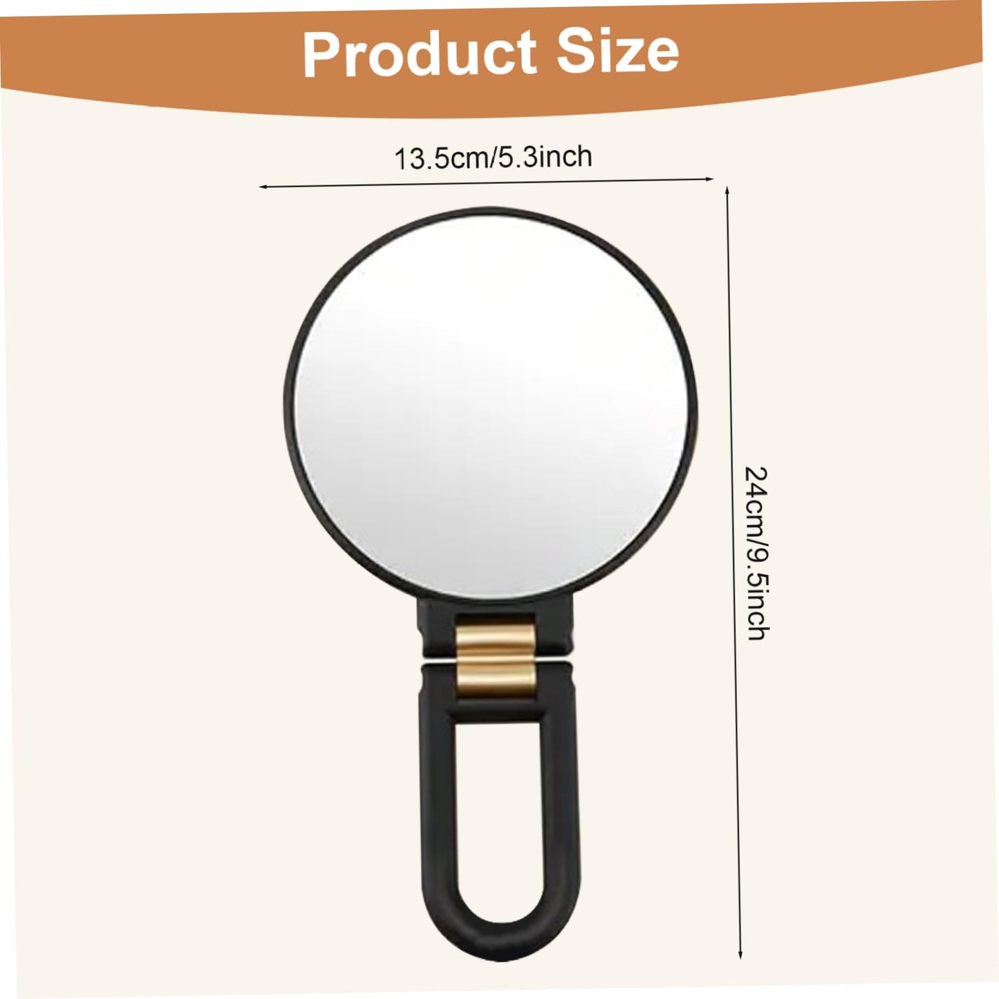 Tsawntd 50X Magnifying Mirror, Double-Sided Magnifying Makeup Mirror with 360° Adjustable Handle, Handheld/Wall Mount/Tabletop Design for Makeup