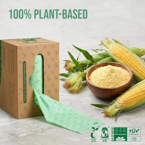 Compostable Trash Bags 1.6 Gallon with Easy Tie Handles