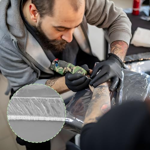 Disposable Tattoo Tray Covers 50 Pcs Clear PE Protective Sheets for Salon & Studio