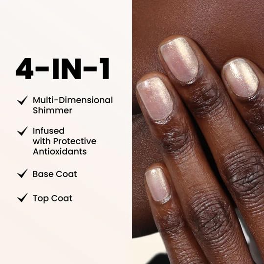 LONDONTOWN Shimmer Nail Highlighter - Iridescent Nail Polish Treatment | Vegan Cruelty-Free, Gold Pink - 0.40 fl oz