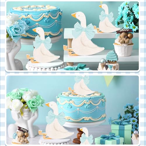 Silly Goose Birthday Party Decoration - 3 Pcs Wooden Centerpieces