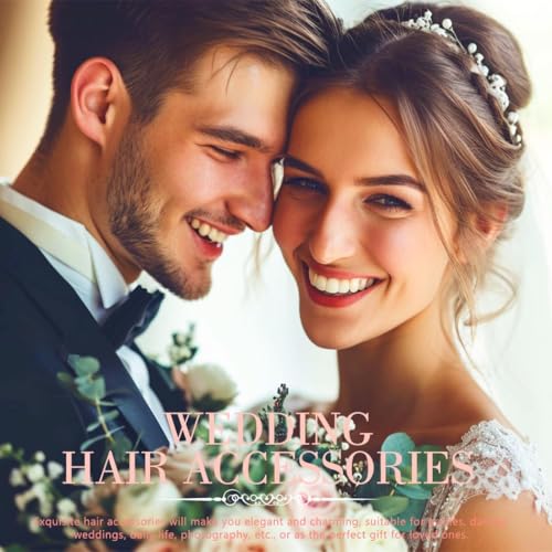 GENBREE Silver Rhinestone Wedding Hair Vine - Elegant Bridal Hair Piece