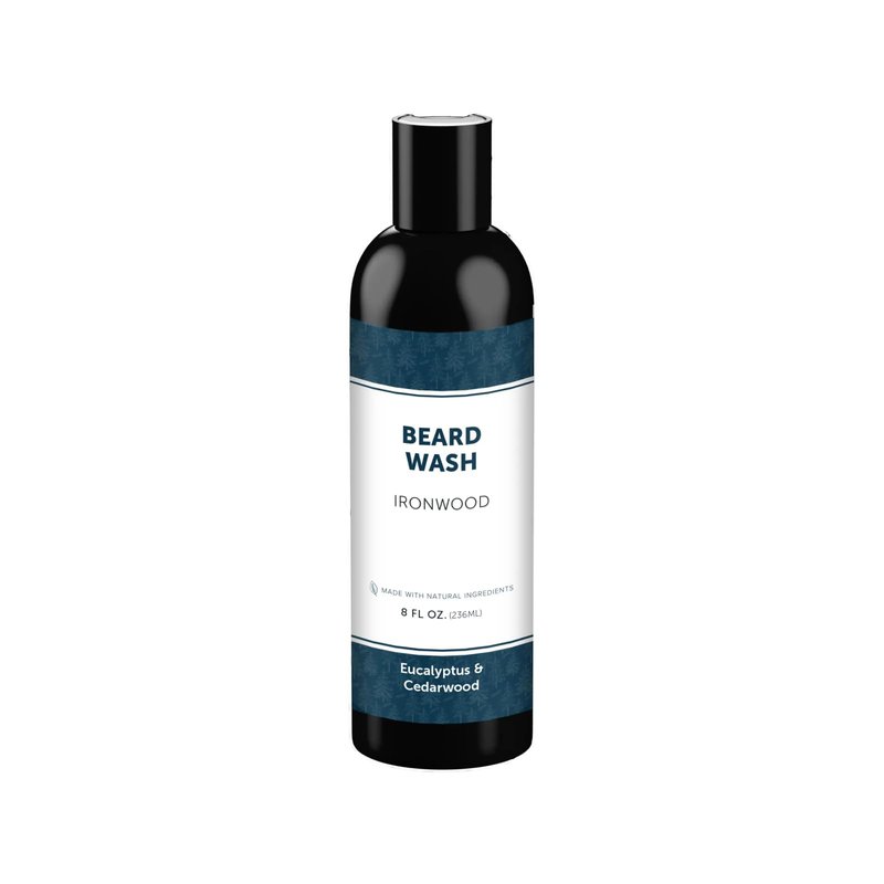 Detroit Grooming Co. Beard Wash – Deep Cleansing & Hydrating Beard Shampoo with Aloe Vera & Essential Oils - 8oz (Ironwood)