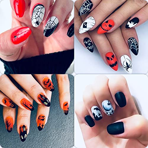 5pcs Halloween Nail Stamping Plates C81-C85 - Skull, Ghost & Witch Designs