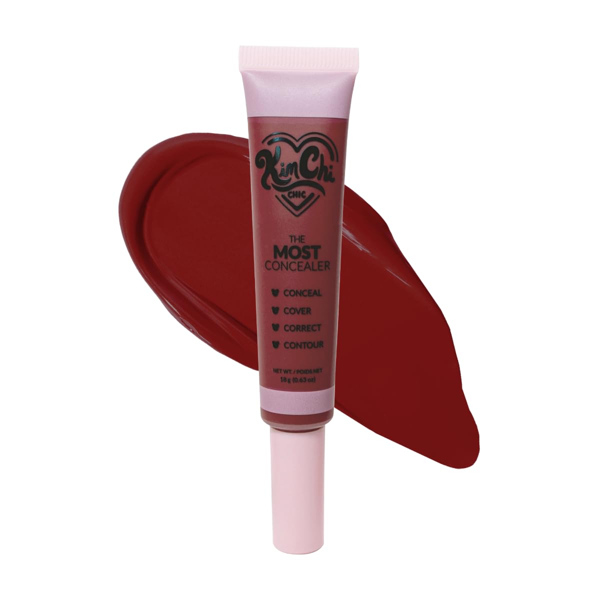 KimChiChic Concealer - Full Coverage Water Resistant Multi-Use Formula | Matte Satin Finish | 0.63 oz, 01-Ivory