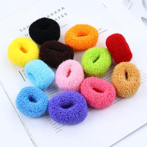 Dizila Multicolor 36 Pack Stretchy Knit Hair Ties Scrunchies for Women Girls Teens Kids