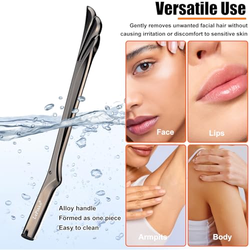 LePinko Metal Facial Razor Set, dermaplane razor for Women and Men