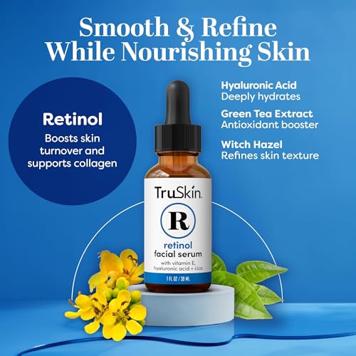 TruSkin Retinol Serum with Hyaluronic Acid & Cica - 1 Fl Oz