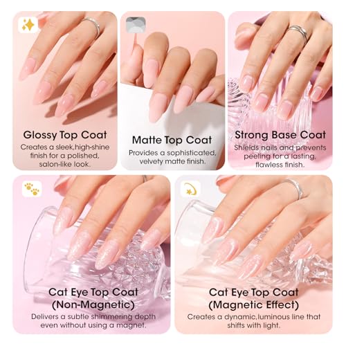 GELLEN 24PCS Gel Nail Polish Set – Blooming Pastel Collection with Base & Top Coat