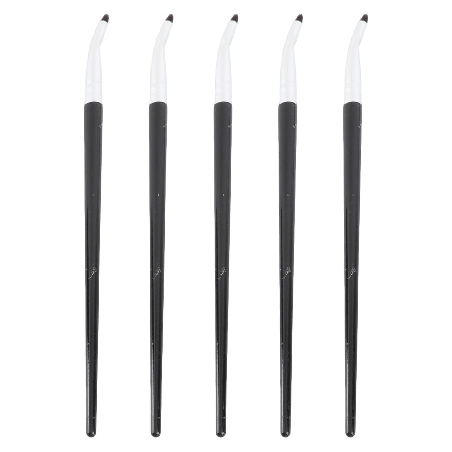 Angled Eyeliner Brush Set - 5PCS Fine Bent Makeup Brushes for Gel, Eyebrow Powder & Concealer Application