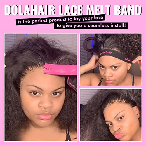 Dolahair 4-Pack Lace Melting Bands for Wigs - Elastic Edge Wraps for Natural Hair & Lace Laying
