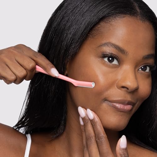 Tweezerman Tea Rose Facial Razor - Premium Peach Fuzz Remover