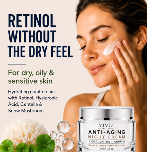 Vivo Per Lei Anti-Aging Night Cream with Hydrating Retinol for Sensitive Skin