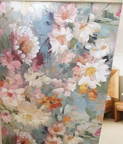 Peel and Stick Floral Contact Paper - Ink Flowers Shelf Liner
