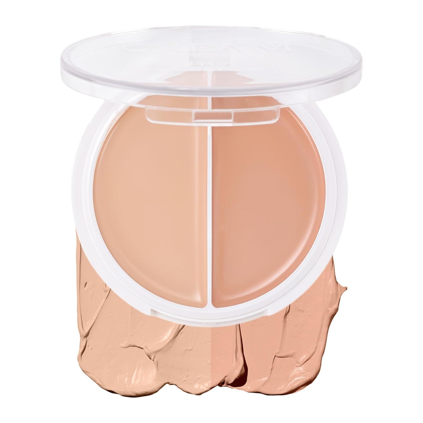 Dual-Toned Cream Foundation - Flawless Finish & Full Coverage Makeup | Waterproof, Blendable, Creamy Texture, Shade 04