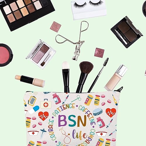 FOTAP Nurse Makeup Bag - BSN Graduation Gift, Multi-Function Zipper Pouch