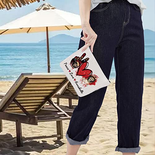 Peace Love Annabelle Makeup Bag - LEVLO Cosmetic Pouch for Fans