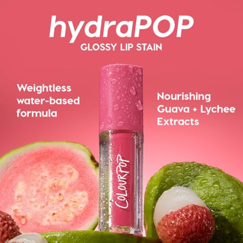 ColourPop HydraPop Lip Gloss & Stain - Hydrating Water-Based Lip Tint - A Little Dramatic (0.11 Fl Oz)