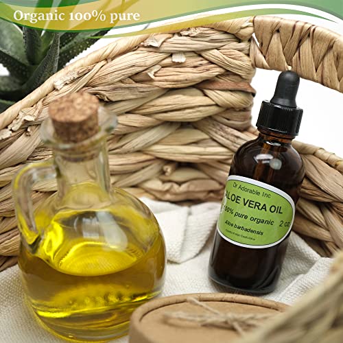 Dr Adorable Aloe Vera Oil with Dropper - 2oz Pure Natural Skin & Hair Care