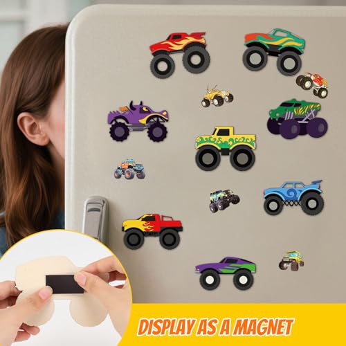 Monster Truck Craft Kit - 24 Wooden Painting Party Favors