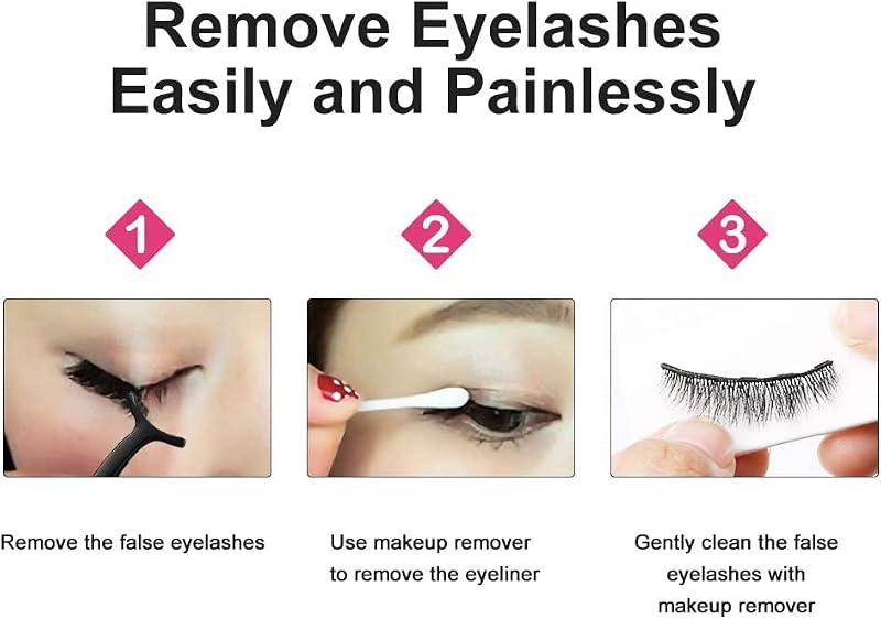 AOMIG Magnetic Eyelashes Kit with Waterproof Eyeliner - 5 Pairs
