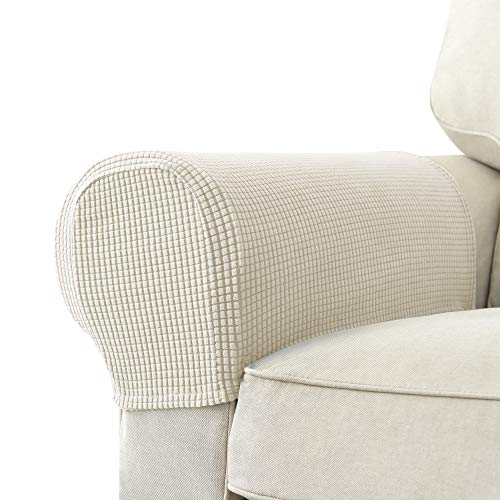 Soft Stretch Plush Couch Arm Covers – Set of 2 for Chairs & Sofas