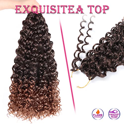 Naniciar 18 Inch Gogo Curl Crochet Hair - 7 Packs T30 Beach Wave Synthetic Extensions