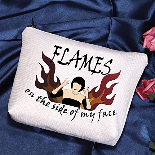 POFULL Flames On The Side Of My Face Zipper Pouch Bag